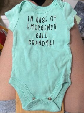 okie dokie Mint Green Infant Bodysuit with Printed Graphic
